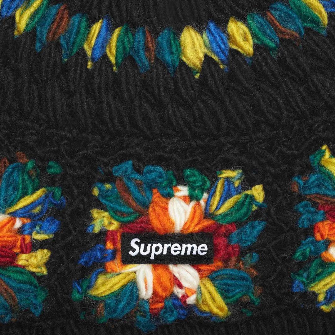 25SS Supreme Crochet Beanie 黒Blackシュプリーム