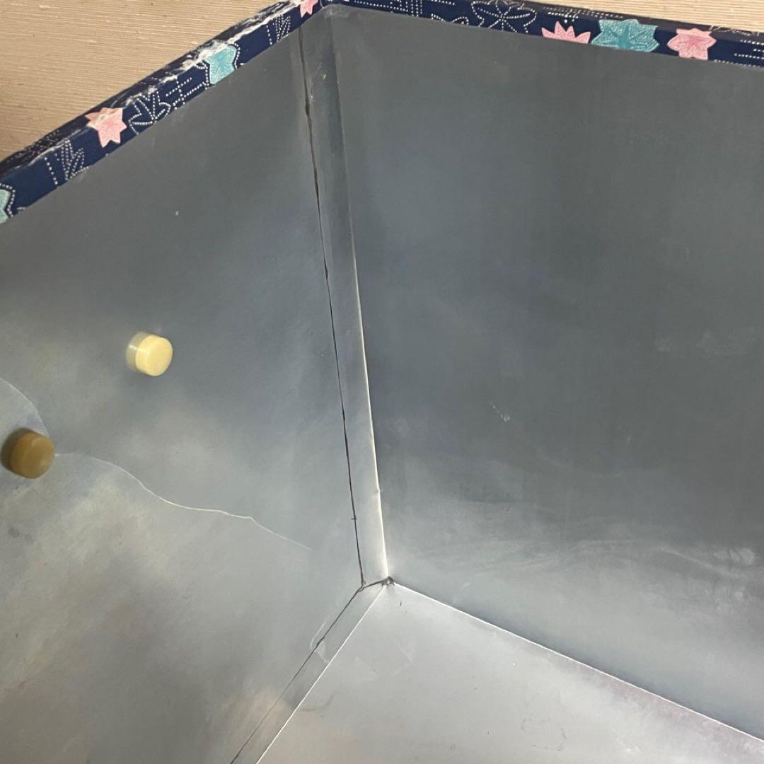 ★ 茶箱2　大　和紙張り　昭和レトロ　キャスター付　押入れ収納