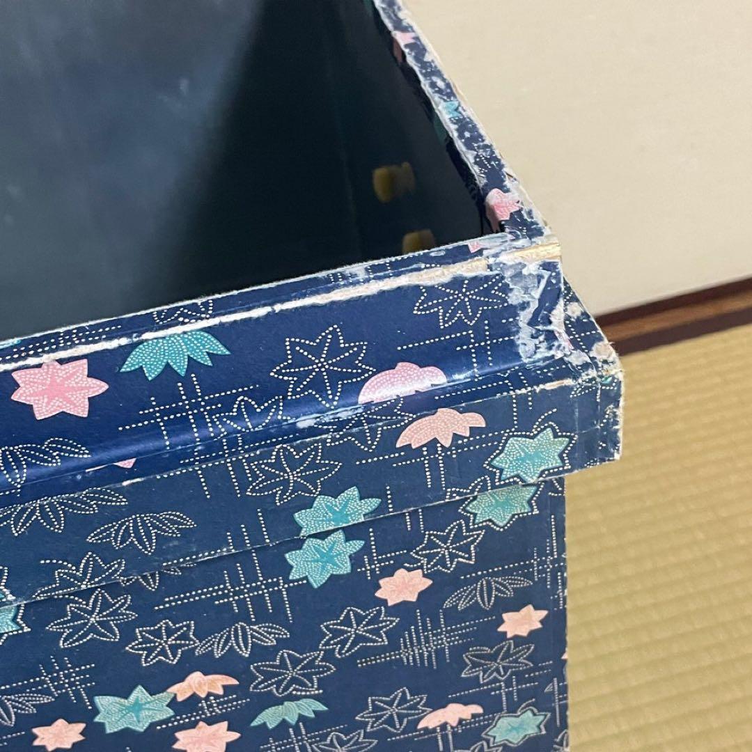 ★ 茶箱2　大　和紙張り　昭和レトロ　キャスター付　押入れ収納