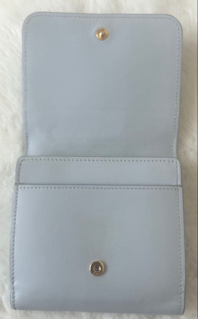 クロエ【CHLOE】リトルホース 財布 二つ折り 小銭入れ レザー ライトグレー