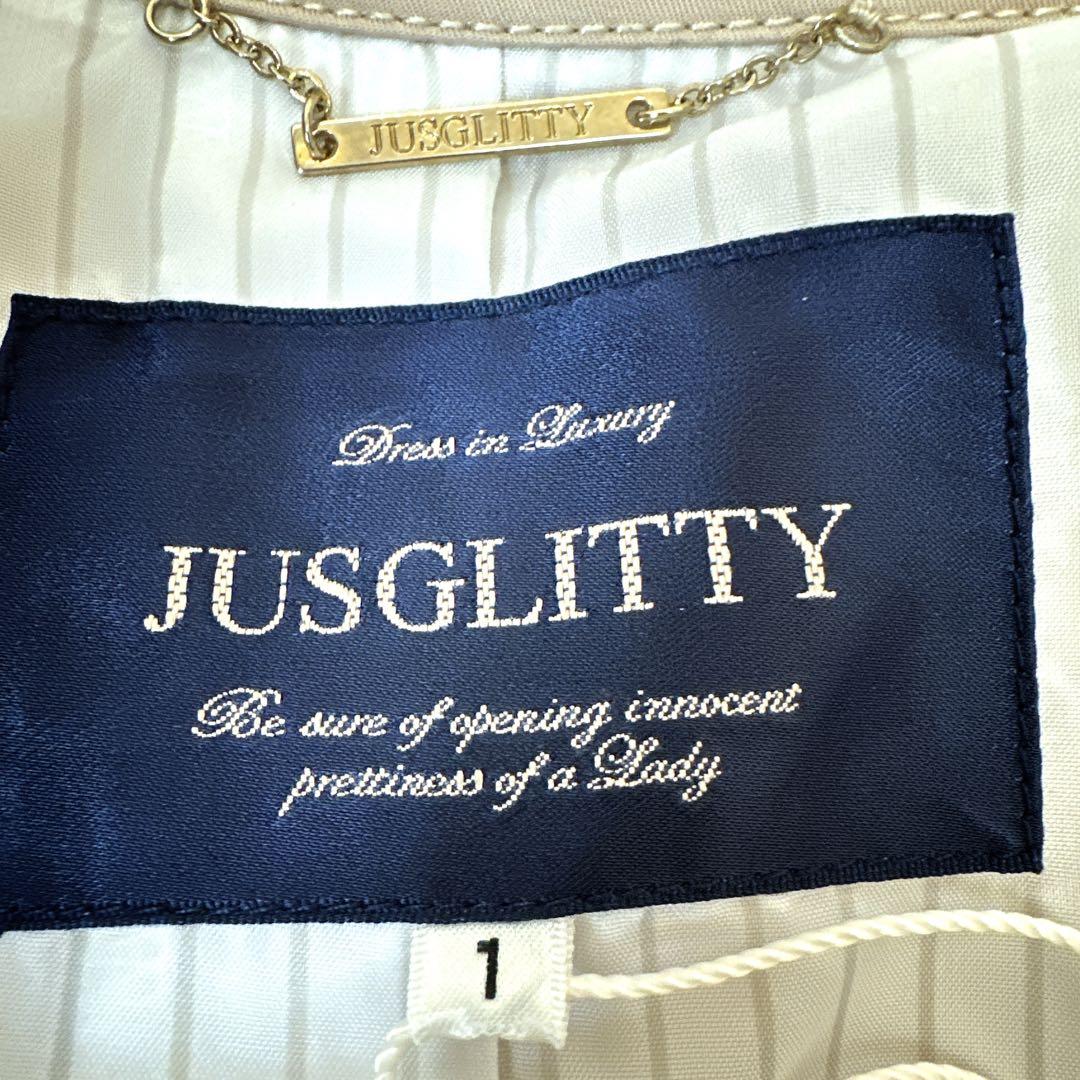 新品タグ付き JUSGLITTY ショートトレンチコート ダブルボタン