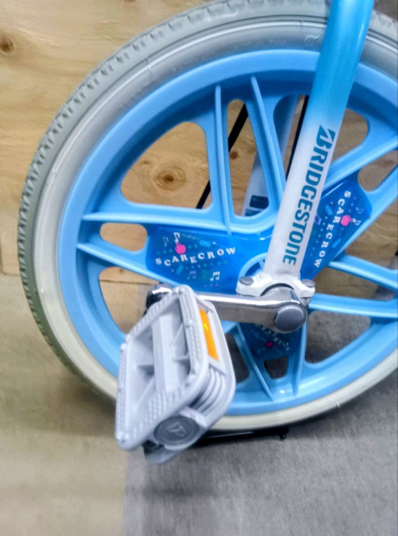 新品 ブリヂストン 一輪車 スケアクロウ 18インチ SCW148ライトブルー