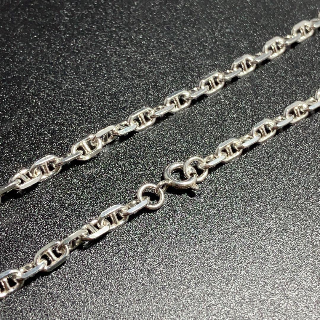 【幅4mm45cm】ネックレス アンカーチェーン　シルバー925 2488