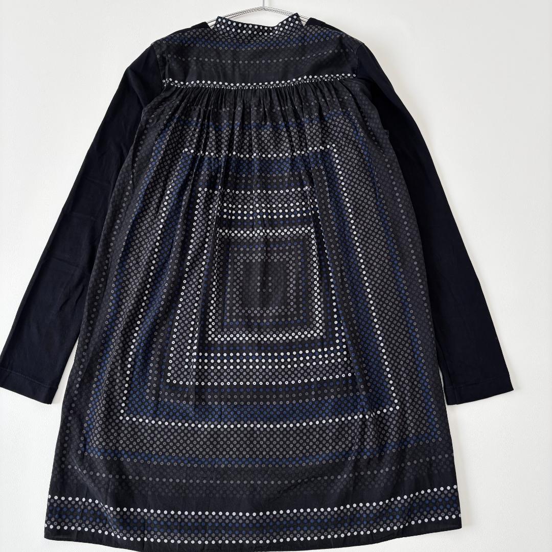 美品　sacai　ドッキングTシャツ　長袖カットソー　トップス　サカイ　ギャザー