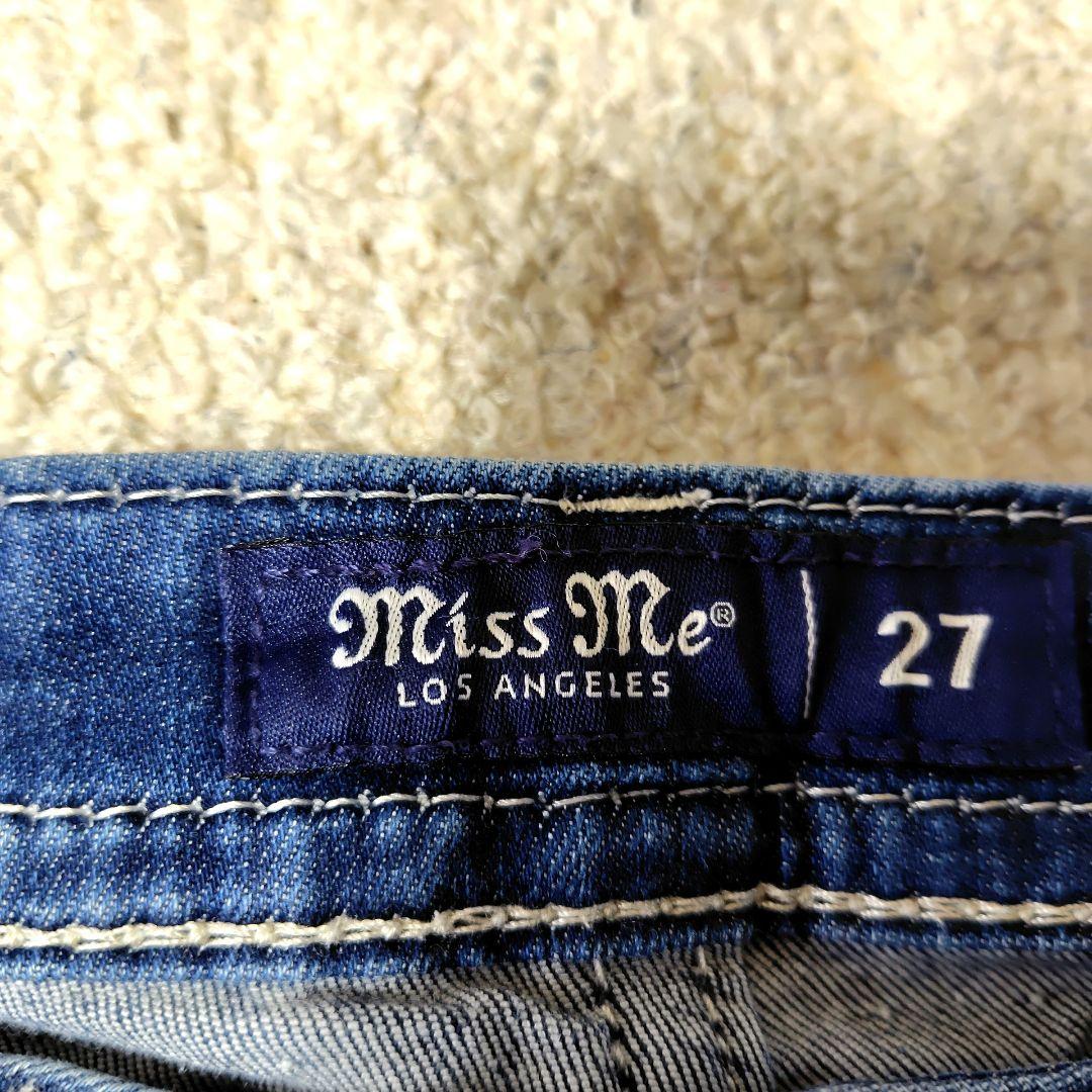 【美品】Miss Me ミスミー スキニーデニム 27 羽刺繍 Y2K