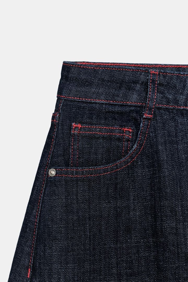 完売品 ZARA Z1975ハイウエストバレルフィットデニムパンツ EU38
