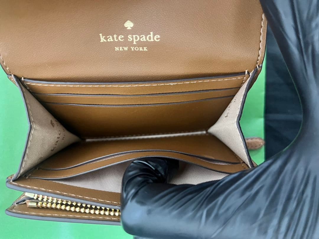 kate spade 二つ折り財布 レザー ウォレット KK056 ブラウン