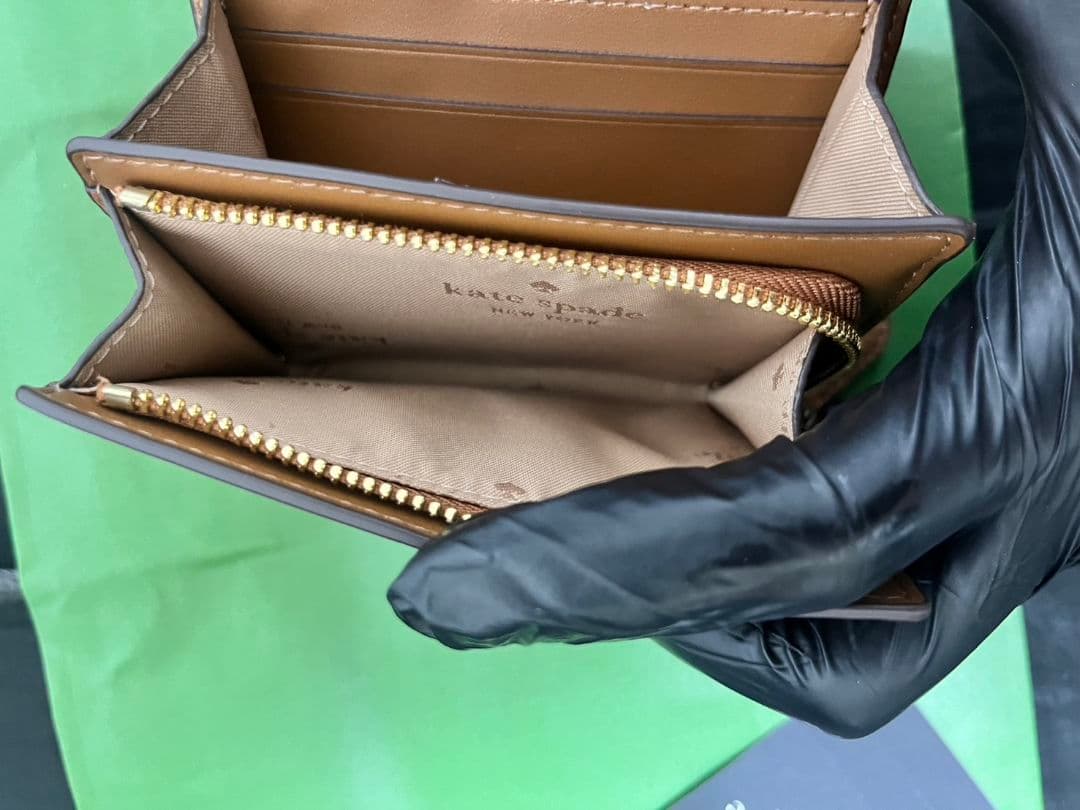 kate spade 二つ折り財布 レザー ウォレット KK056 ブラウン