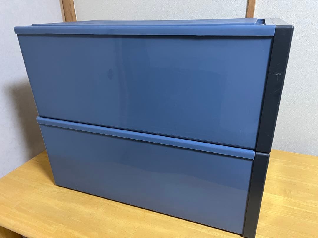 【2個セット】天馬 Fits フィッツ 収納ケース 39×74×30 ブルー