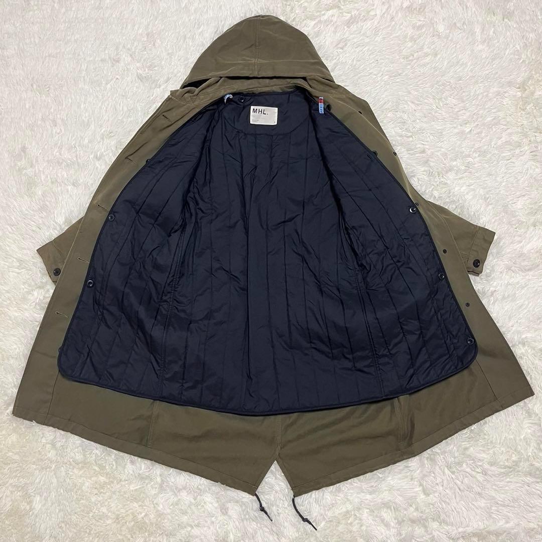 【HML.】2way モッズコート フード　ライナー付き　カーキ　M