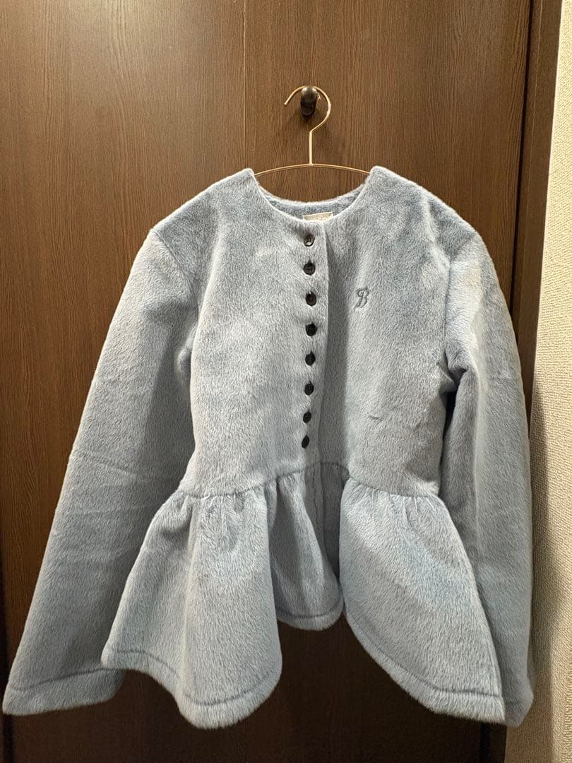 【bibiy】B\" CAMEL PEPURAMU CARDIGAN ブルー