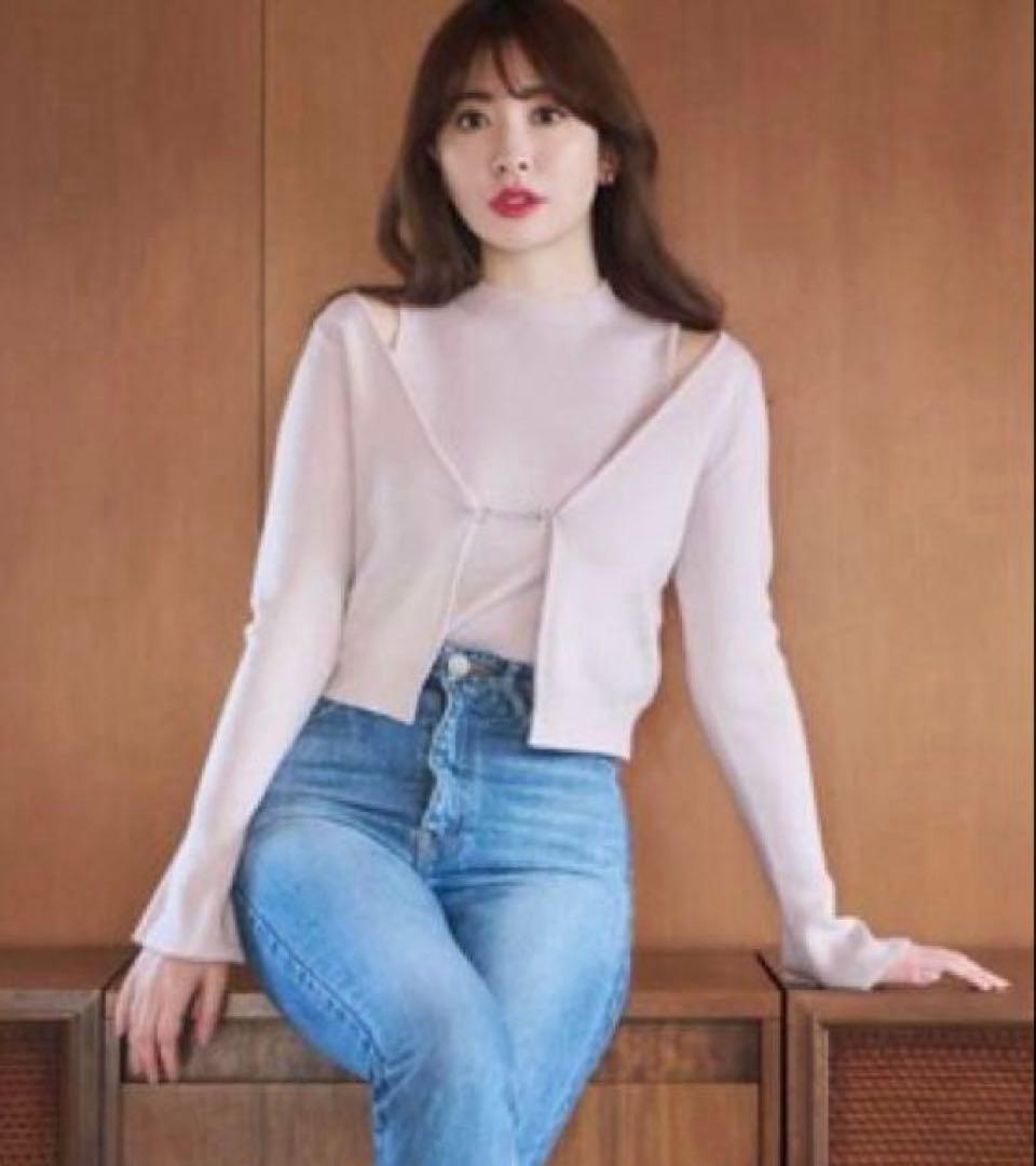 Her lip to Flared Sleeve Knit Set ピンク