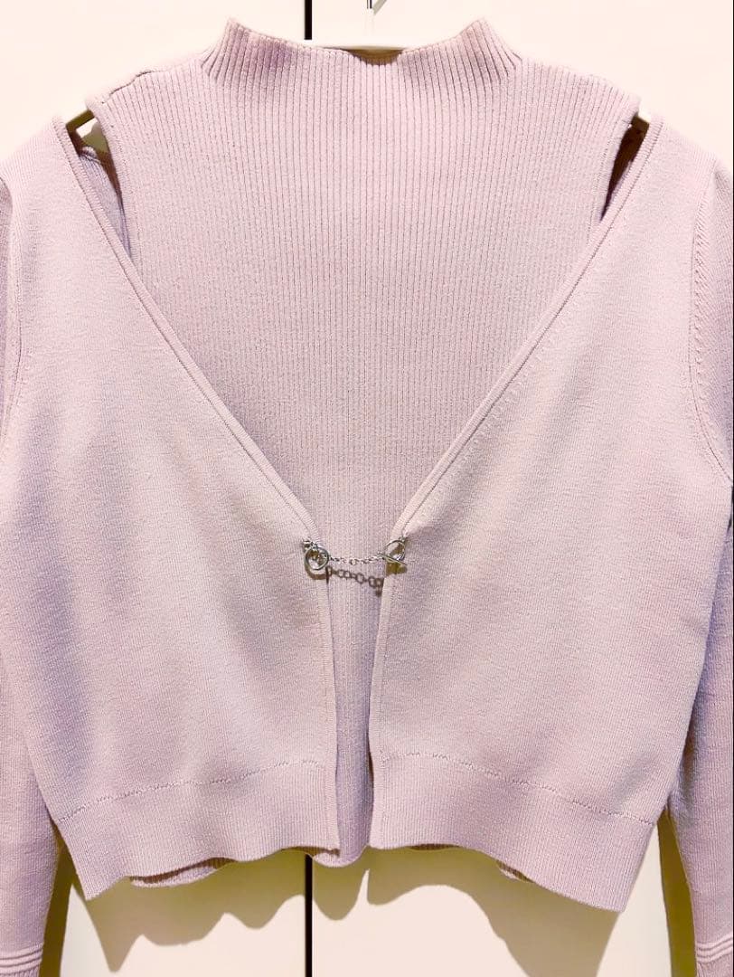 Her lip to Flared Sleeve Knit Set ピンク