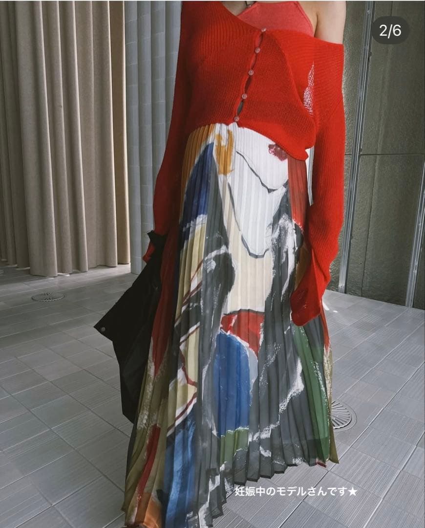 美品★ MY DEAR SHEER PLEATS SKIRT