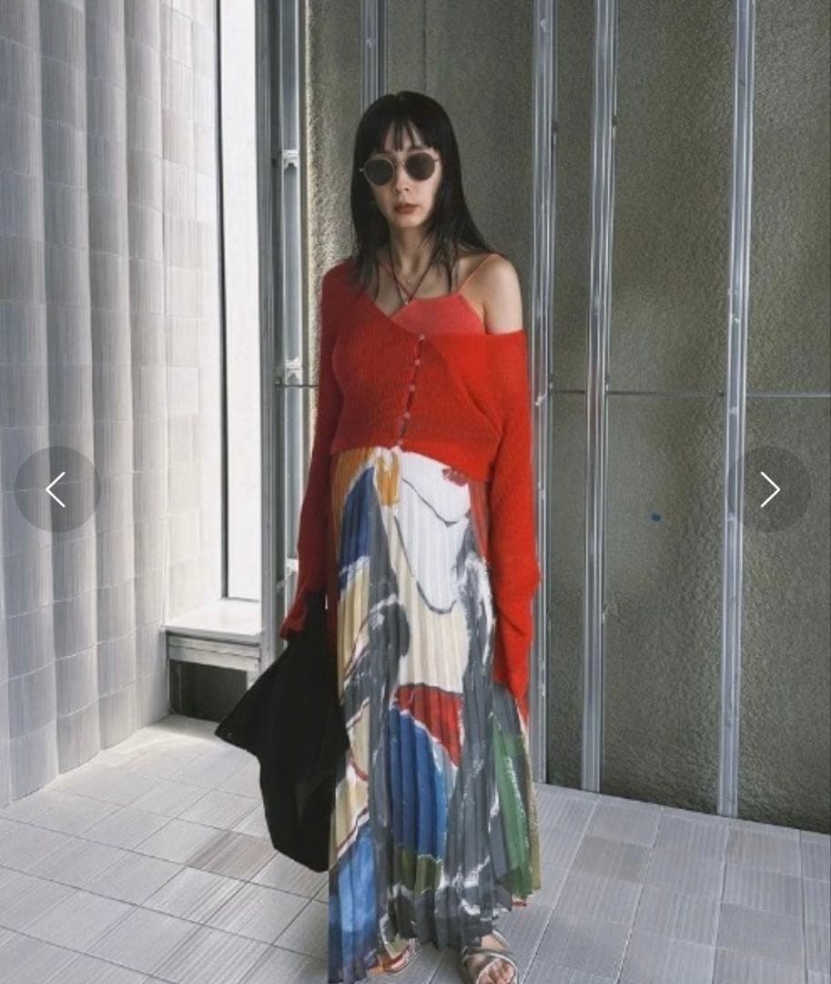 美品★ MY DEAR SHEER PLEATS SKIRT