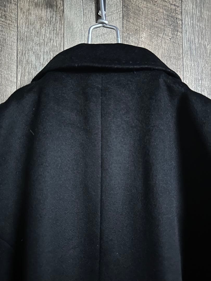 極上 カシミヤ100% ブルーフォックスファー ロングコート 美品 黒 ブラック