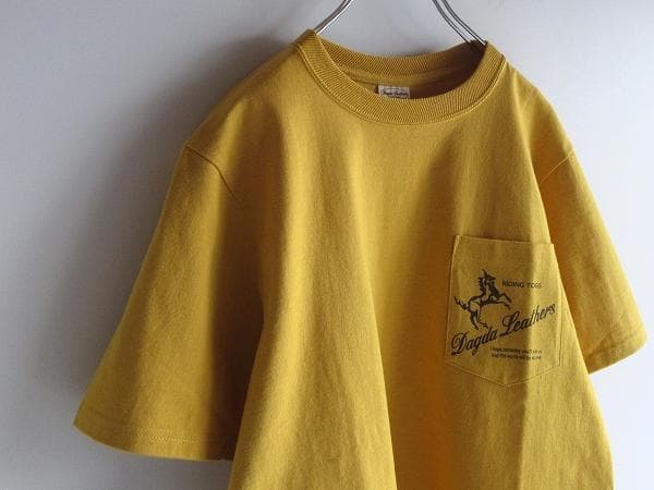 希少 デッドストック ダグダレザーズ ポケットTee M マスタード 旧マッコイ