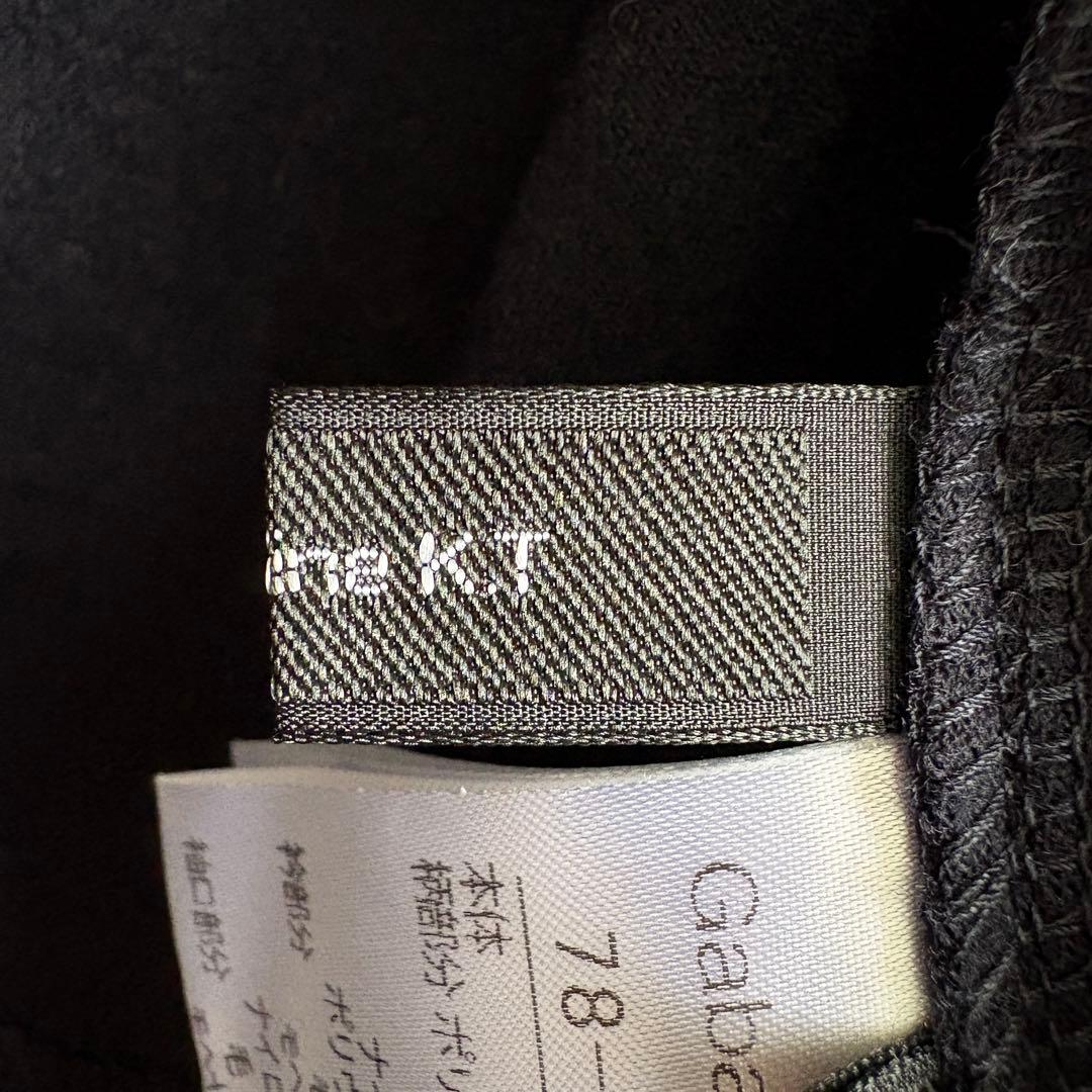 Gabardine K.T 異素材切替ワンピース ネイビー 17+ 大きいサイズ