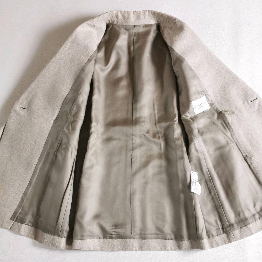 23SS/美品✨ ヴェルメイユパーイエナ ダブルブレスト ジャケット リネン