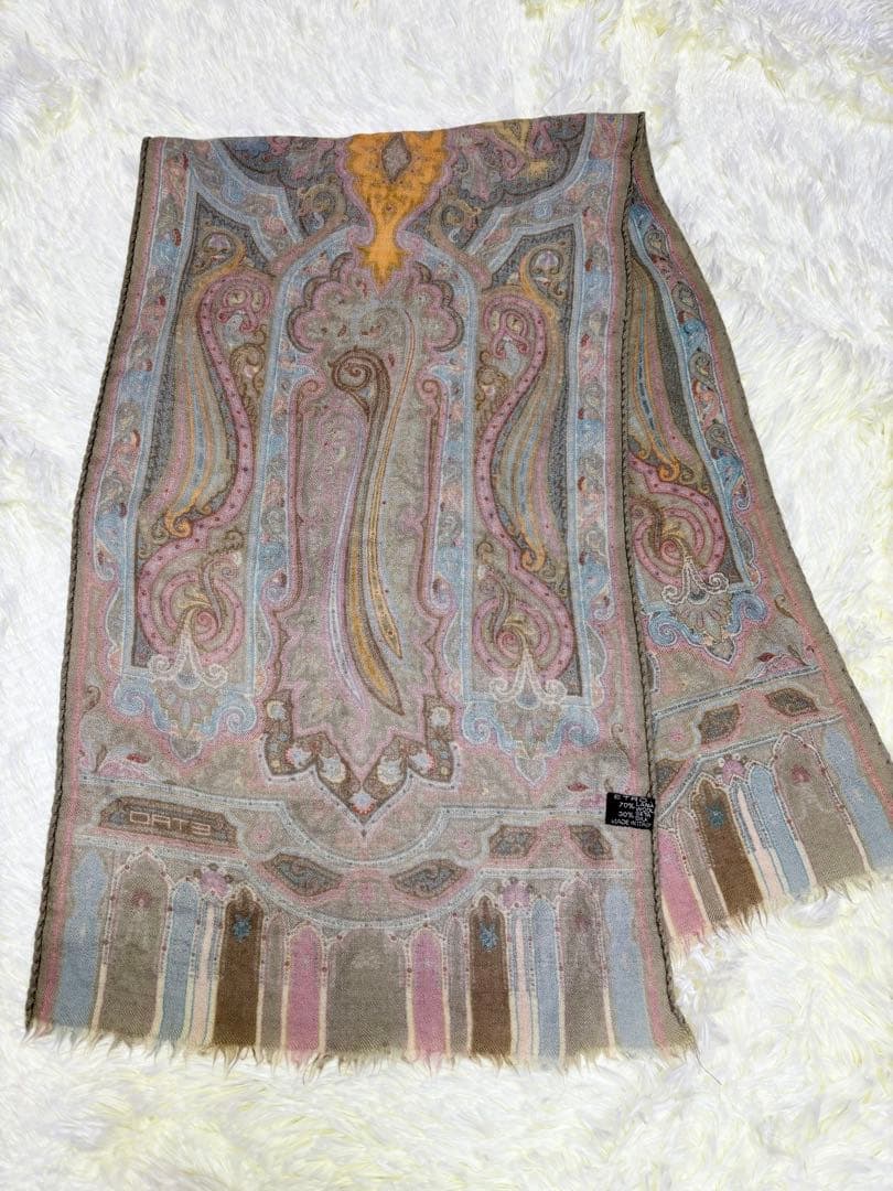 ETRO 高級ペイズリー柄 ストール　　　　　　　　マフラー