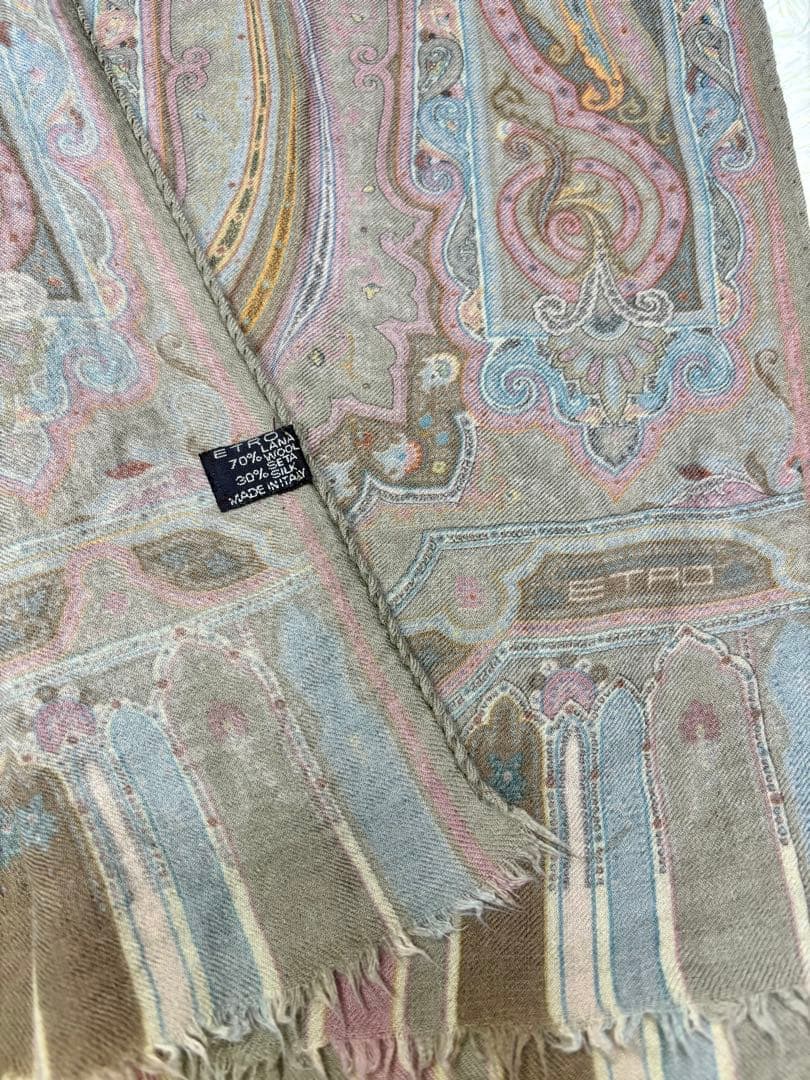 ETRO 高級ペイズリー柄 ストール　　　　　　　　マフラー