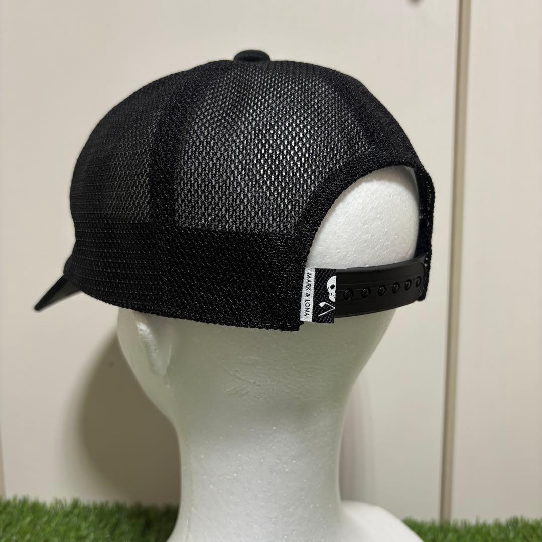 【MARK&LONA】美品　メッシュキャップ　ゴルフ　帽子　ブラック