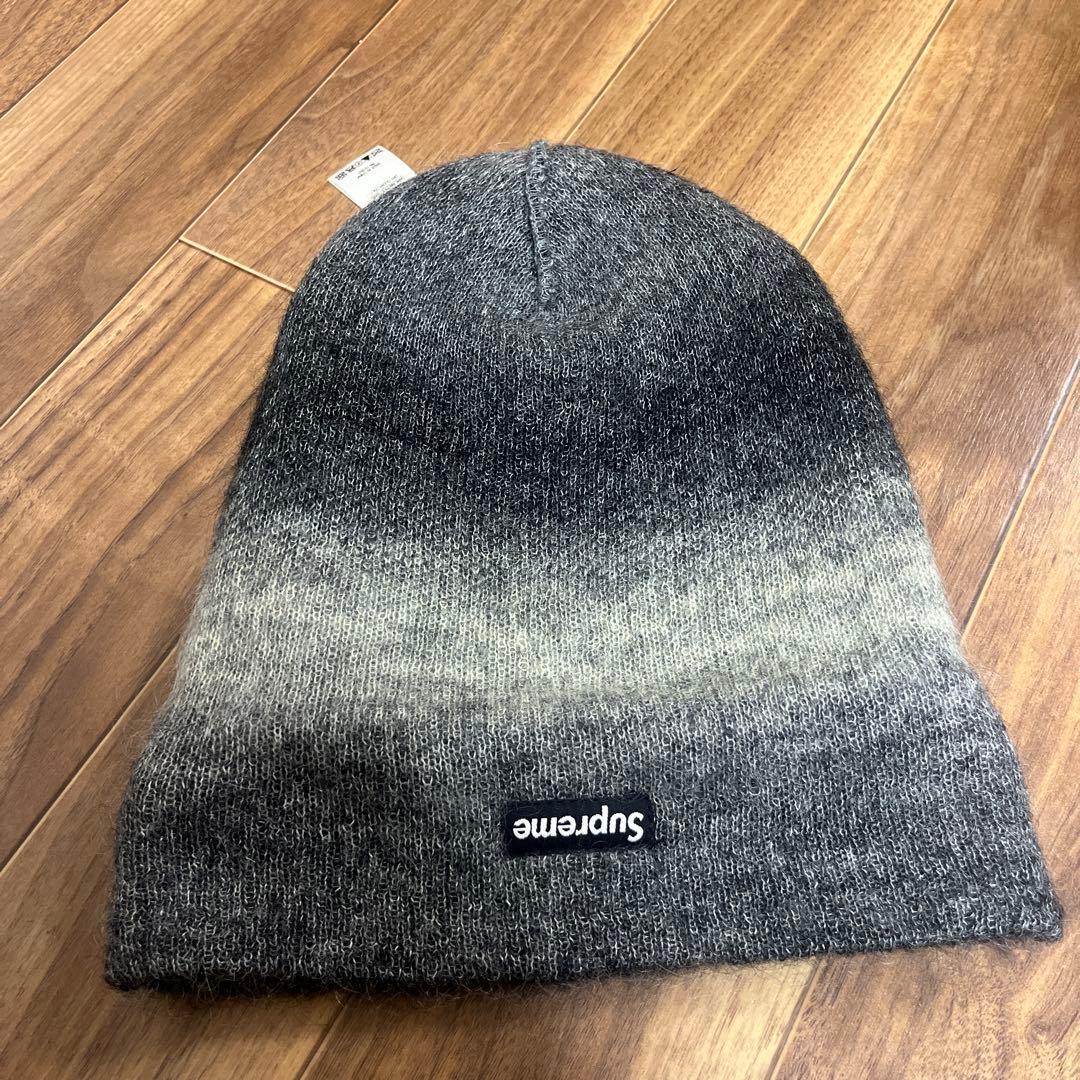 Supreme グラデーショングレー ニット帽　Mogair Beanie