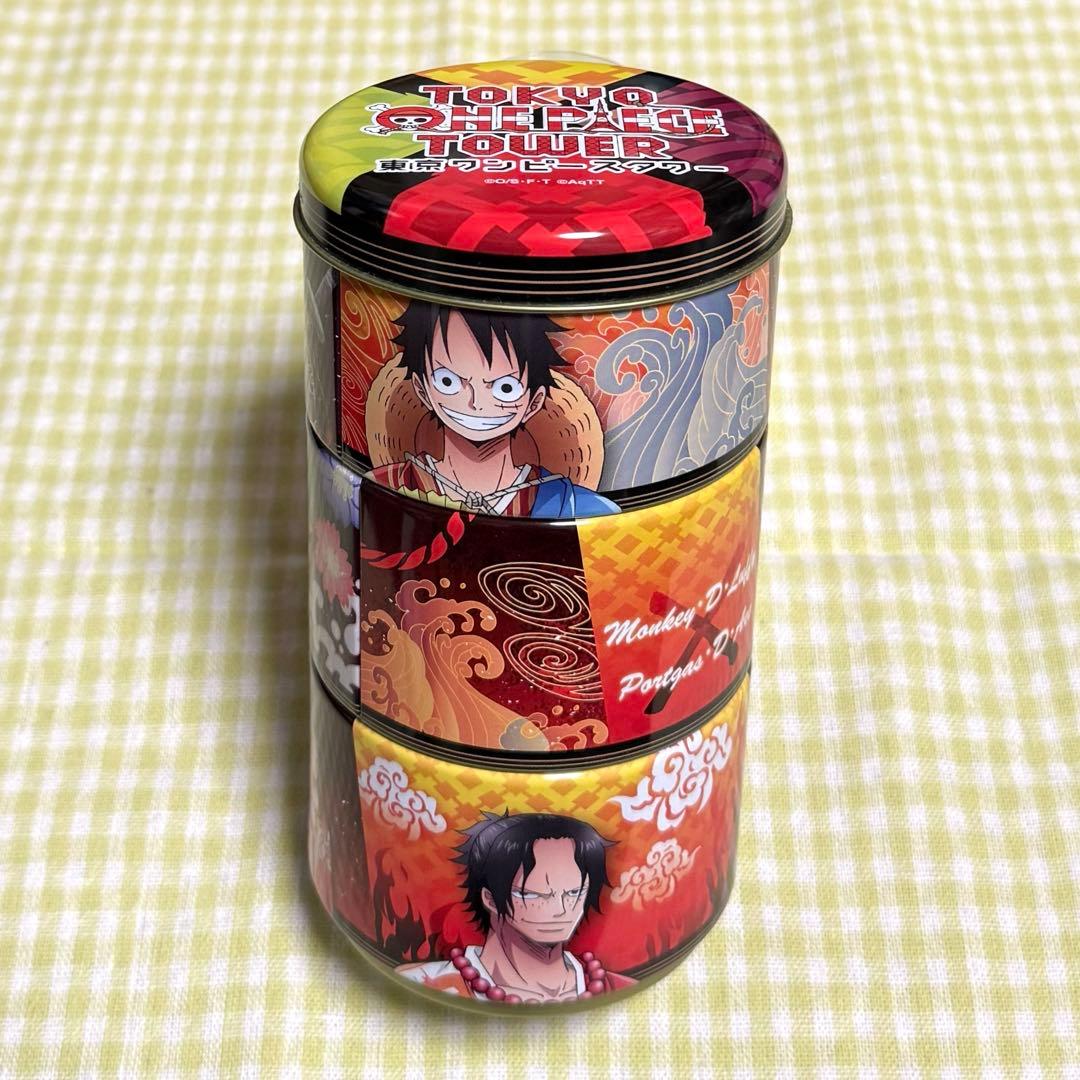 【お菓子無し・缶のみ】ワンピースタワー　チョコクランチ　3段缶　和装ver.