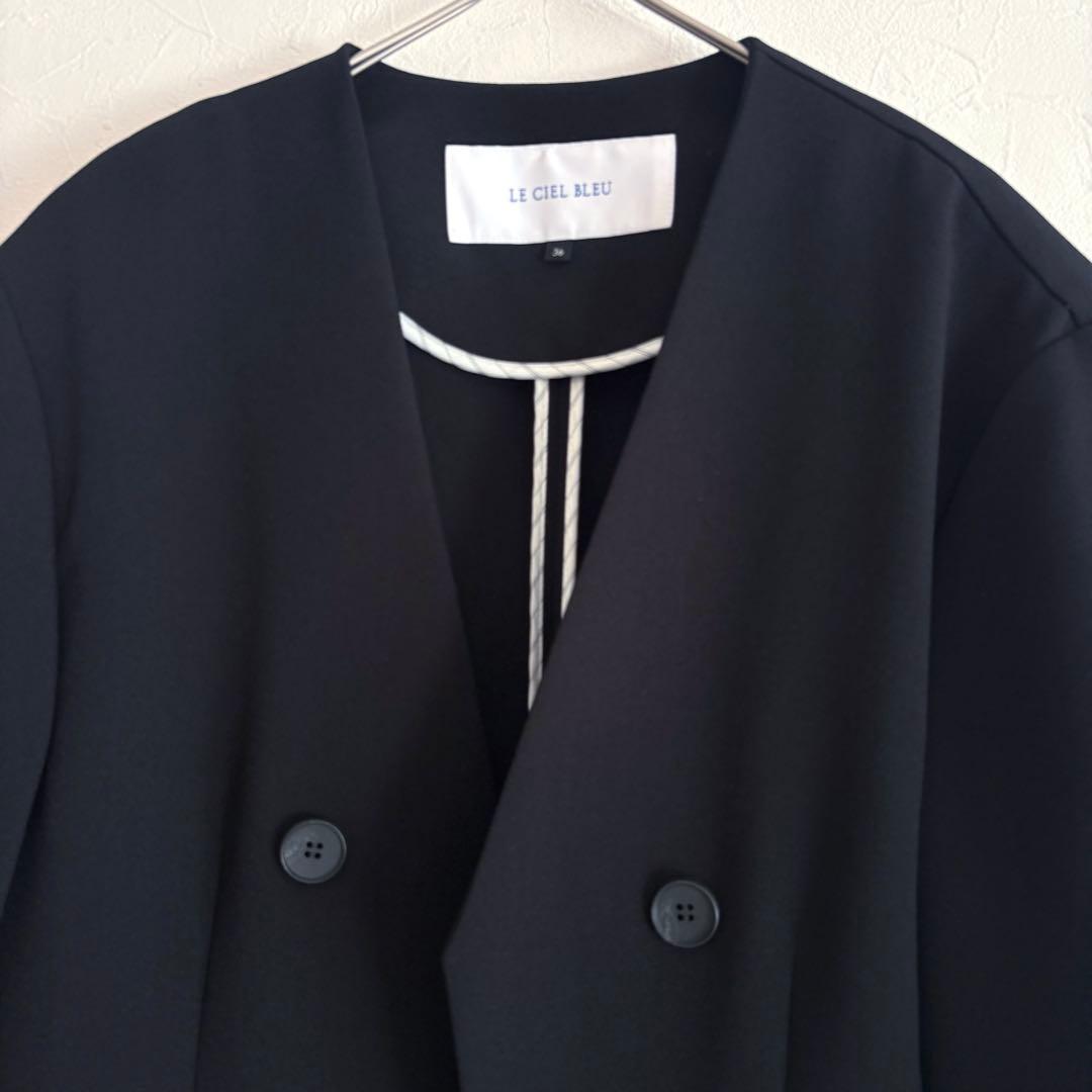 美品✨ LE CIEL BLEU カーブラインブレザー ブラック 36