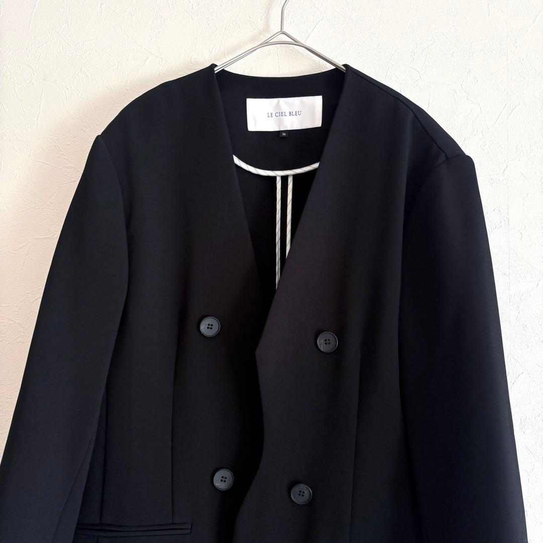 美品✨ LE CIEL BLEU カーブラインブレザー ブラック 36