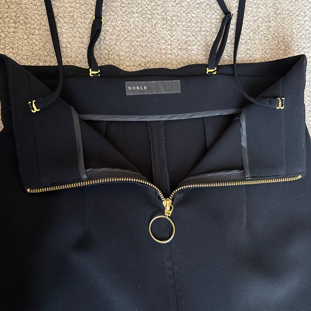 【美品】NOBLEショルダーサロペットフープジップスカート