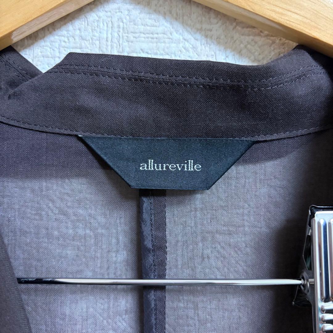 24SS アルアバイル ワルツシアーオーガンジージャケット　ダークブラウン