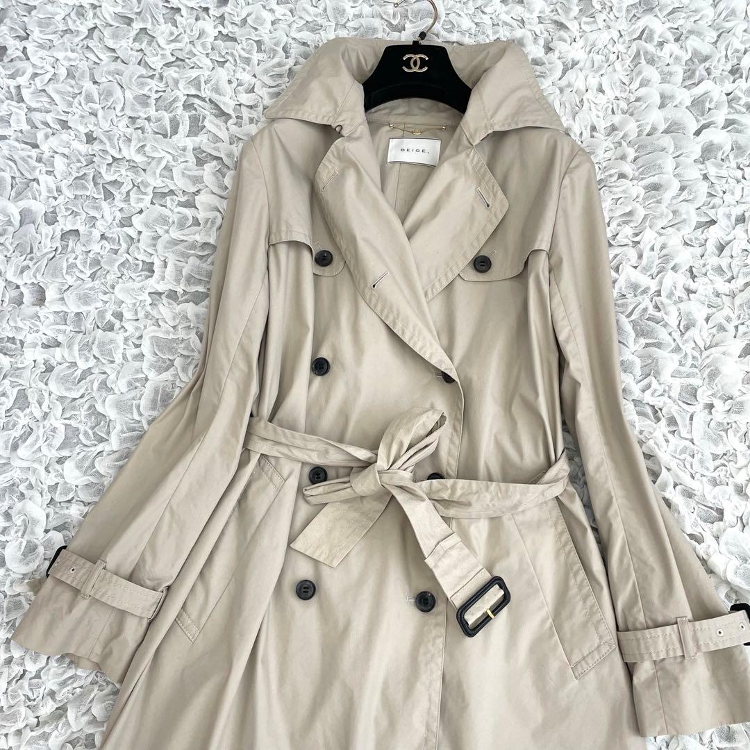 BEIGE ベイジ　スプリング　トレンチコート　L