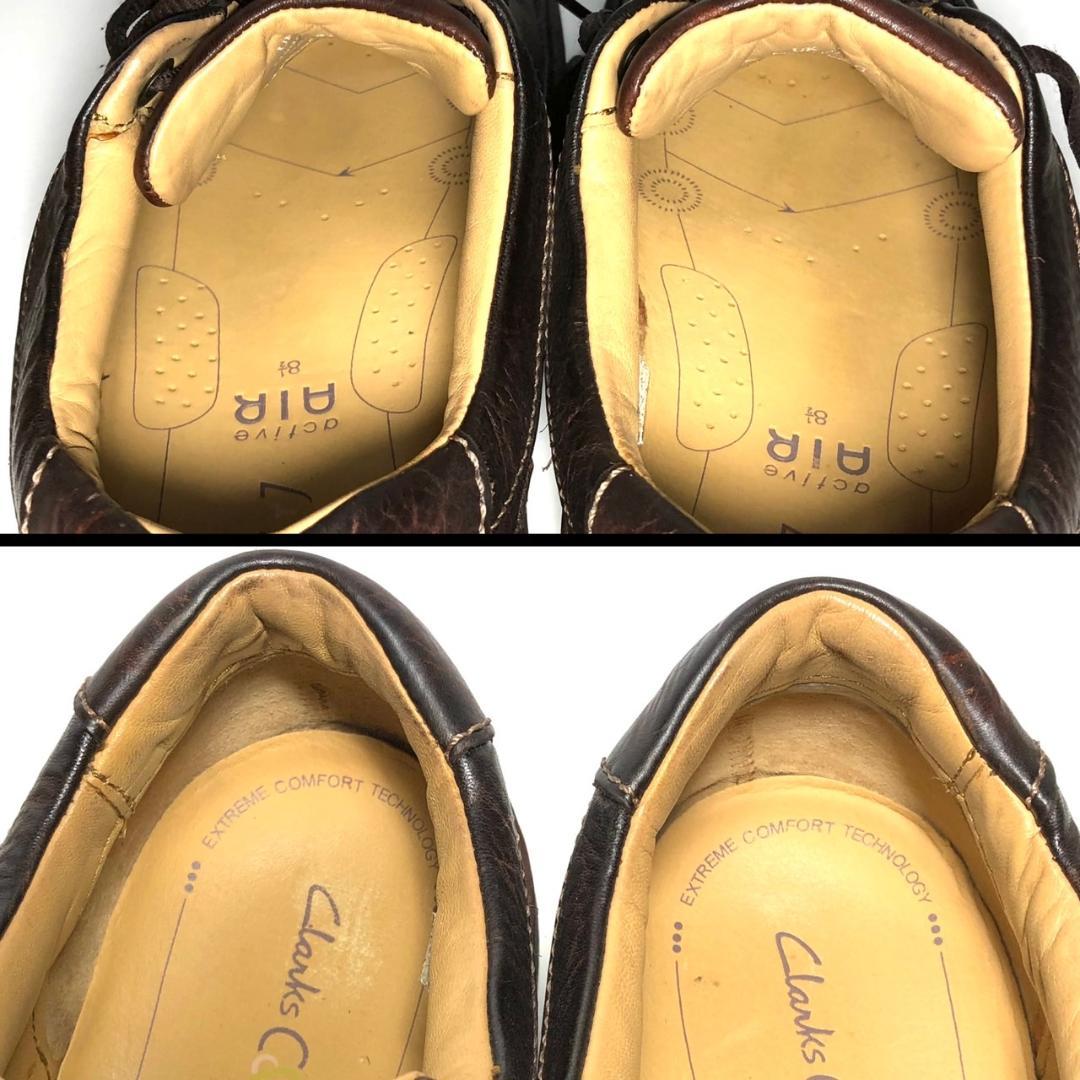 Clarks ダークブラウン 8.5 プレーントゥ ウォーキング クラークス