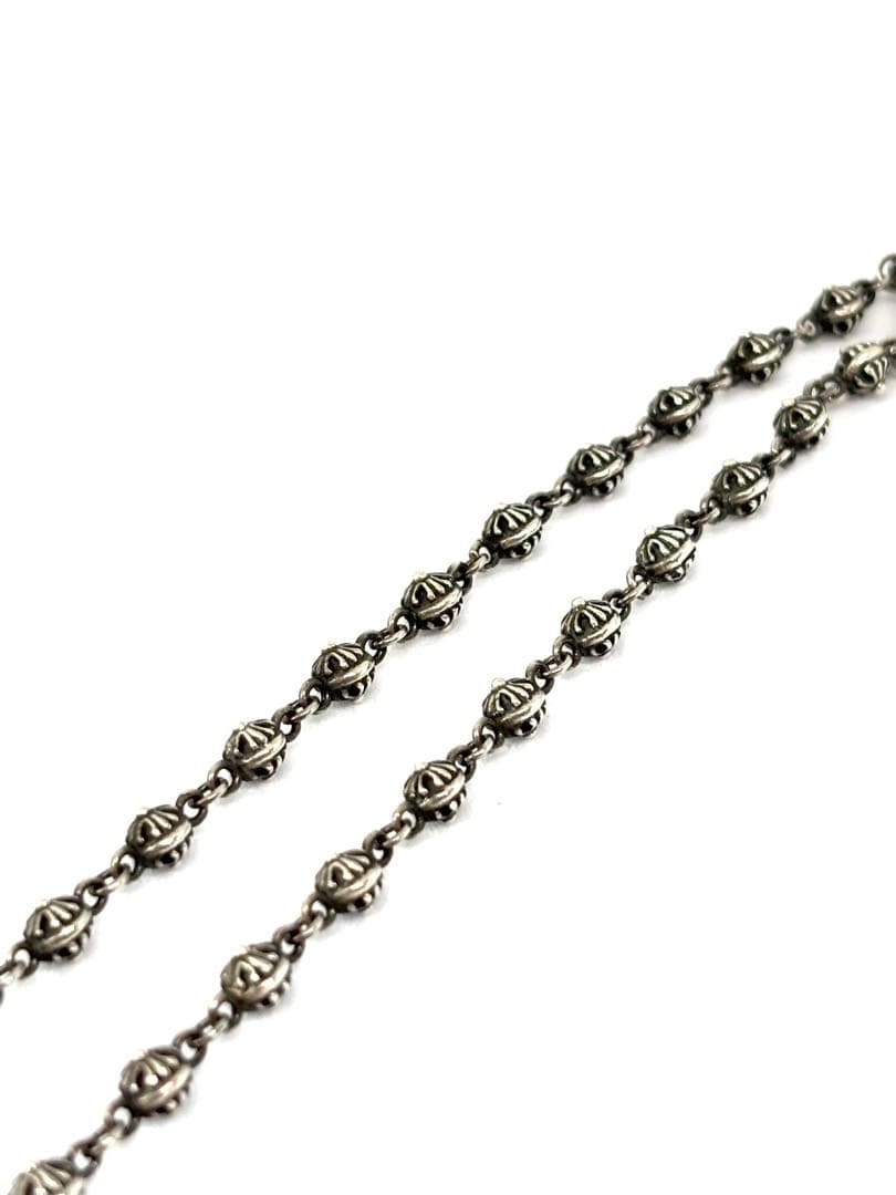 廃盤品 美品 ライオンハート クロスボールネックレス シルバー925 50cm
