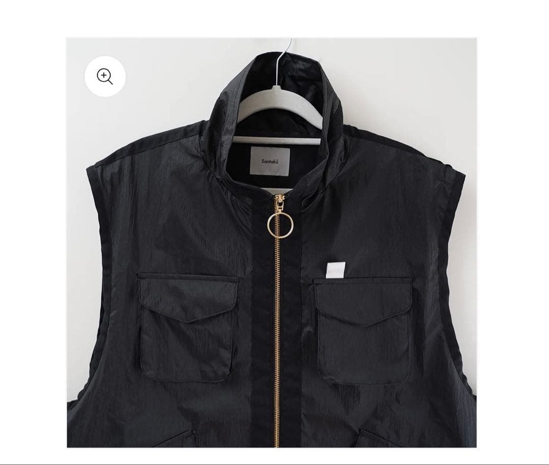 SANTAKU リップストップナイロンベスト　BLACK