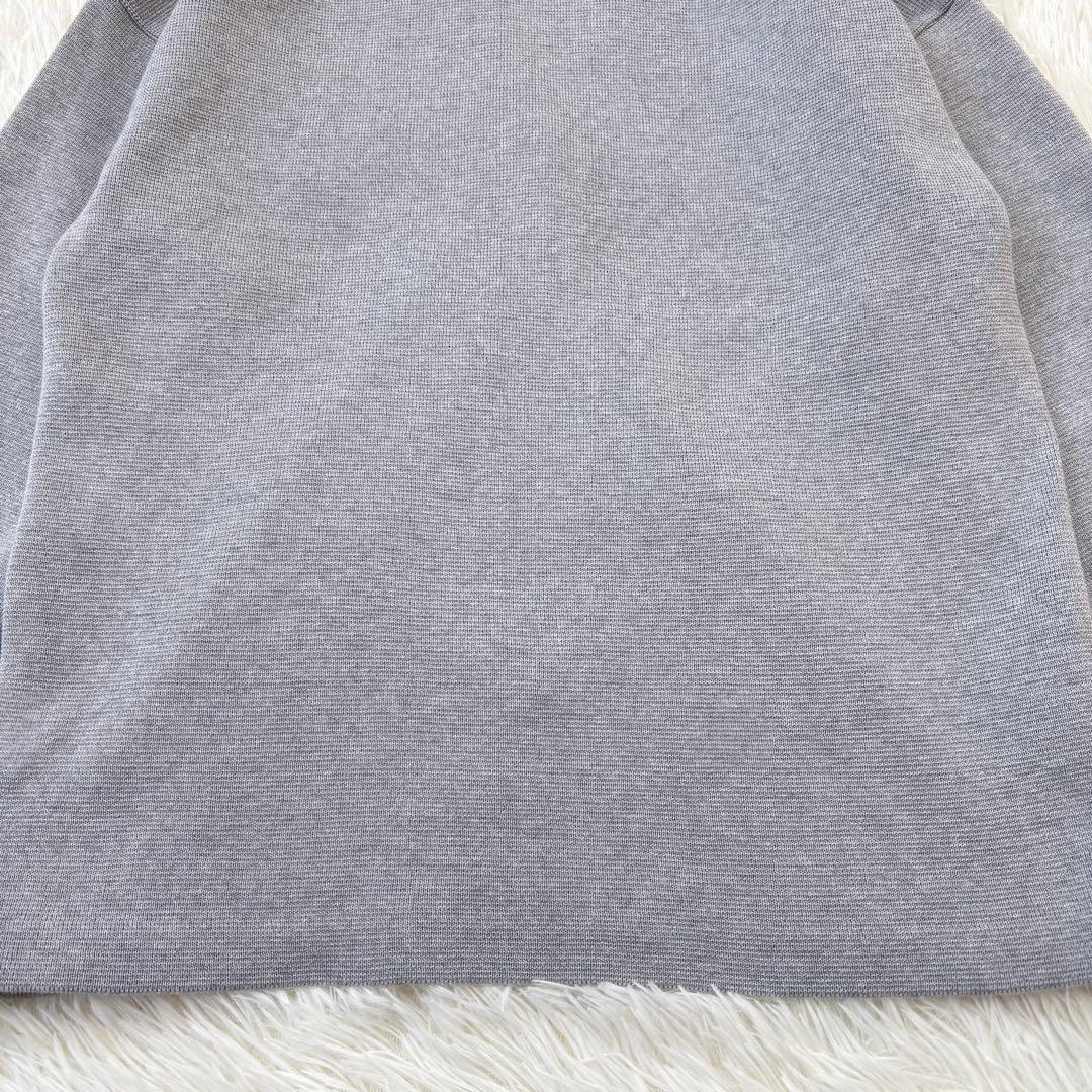 SOLAMONAT ソラモナ ウエハースニット ノーカラージャケット 杢グレー