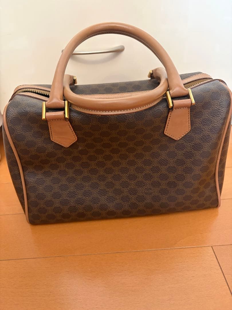 CELINE 美品 セリーヌ トリオンフ　ミニボストンバッグ マカダム柄