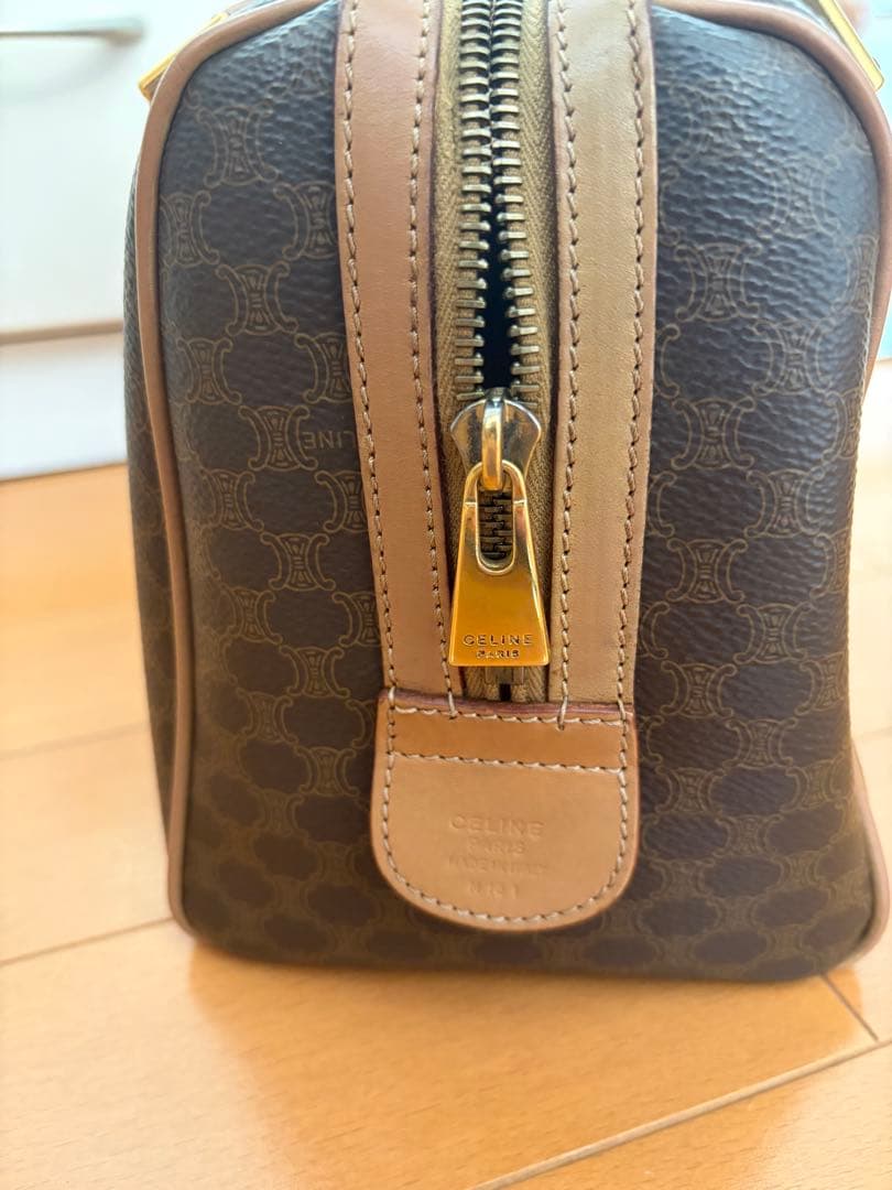 CELINE 美品 セリーヌ トリオンフ　ミニボストンバッグ マカダム柄