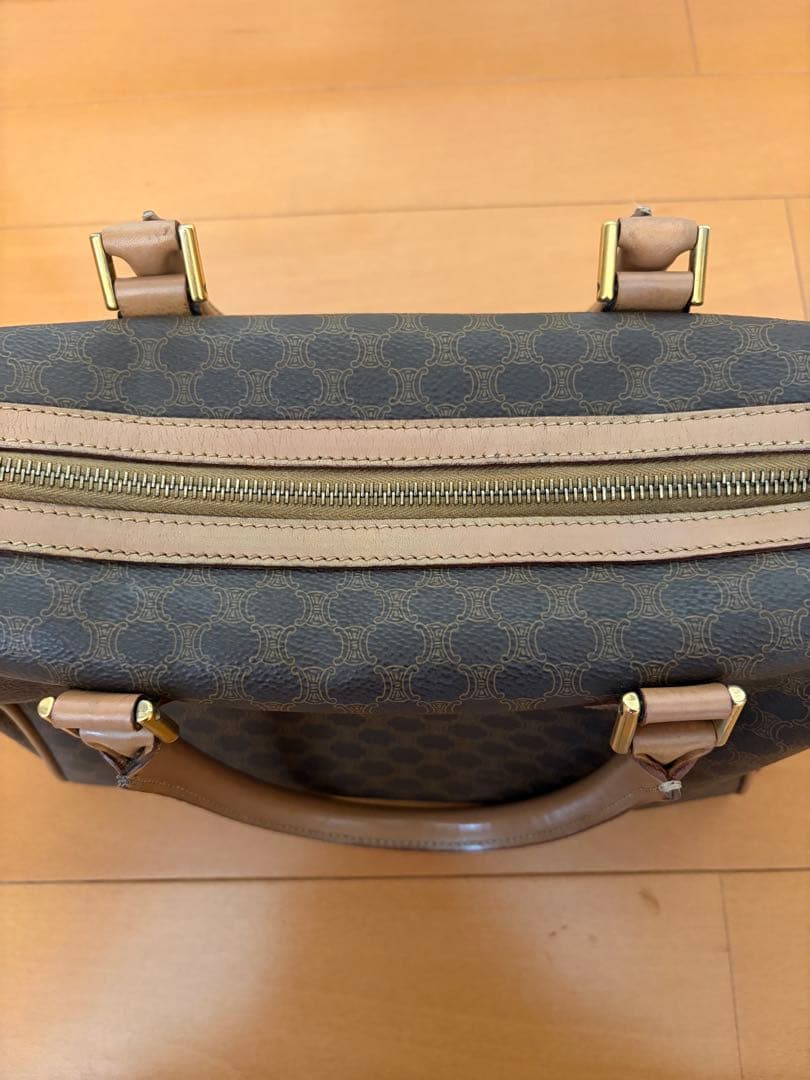 CELINE 美品 セリーヌ トリオンフ　ミニボストンバッグ マカダム柄