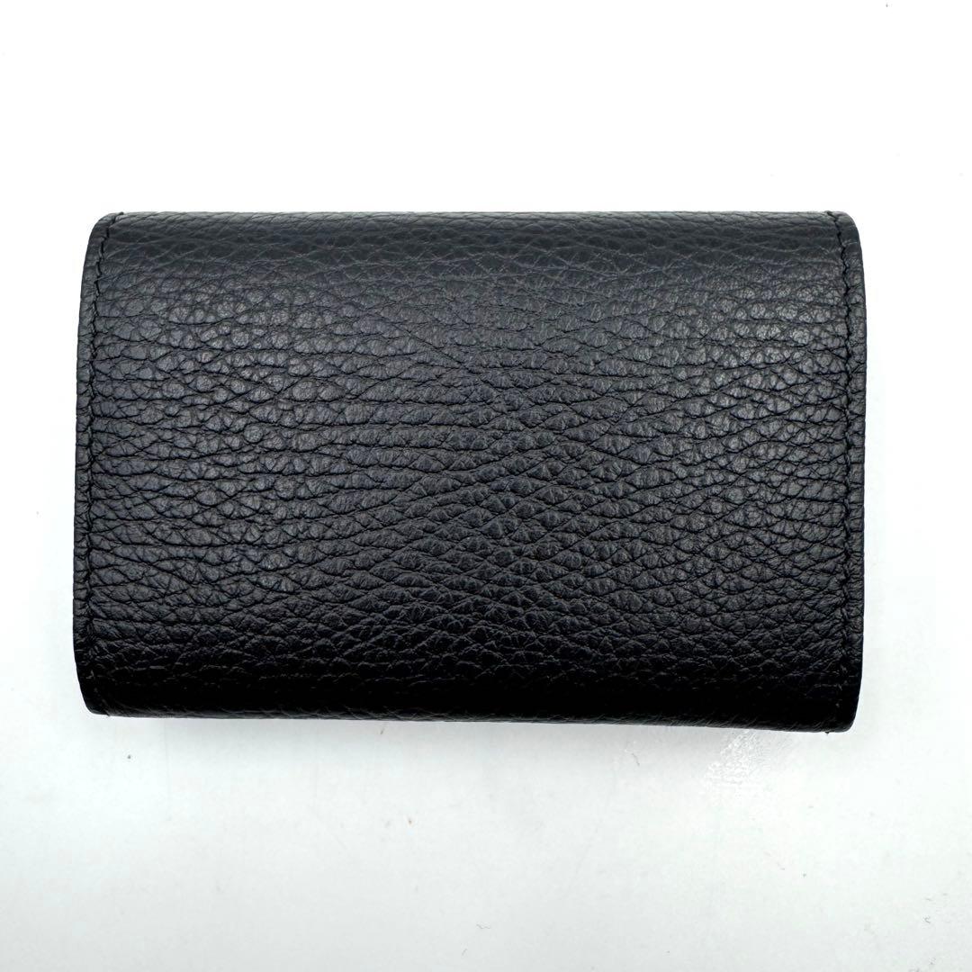 極美品✨GUCCI 名刺入れ　レザー　ブラック　ロゴマーク　保存箱付き