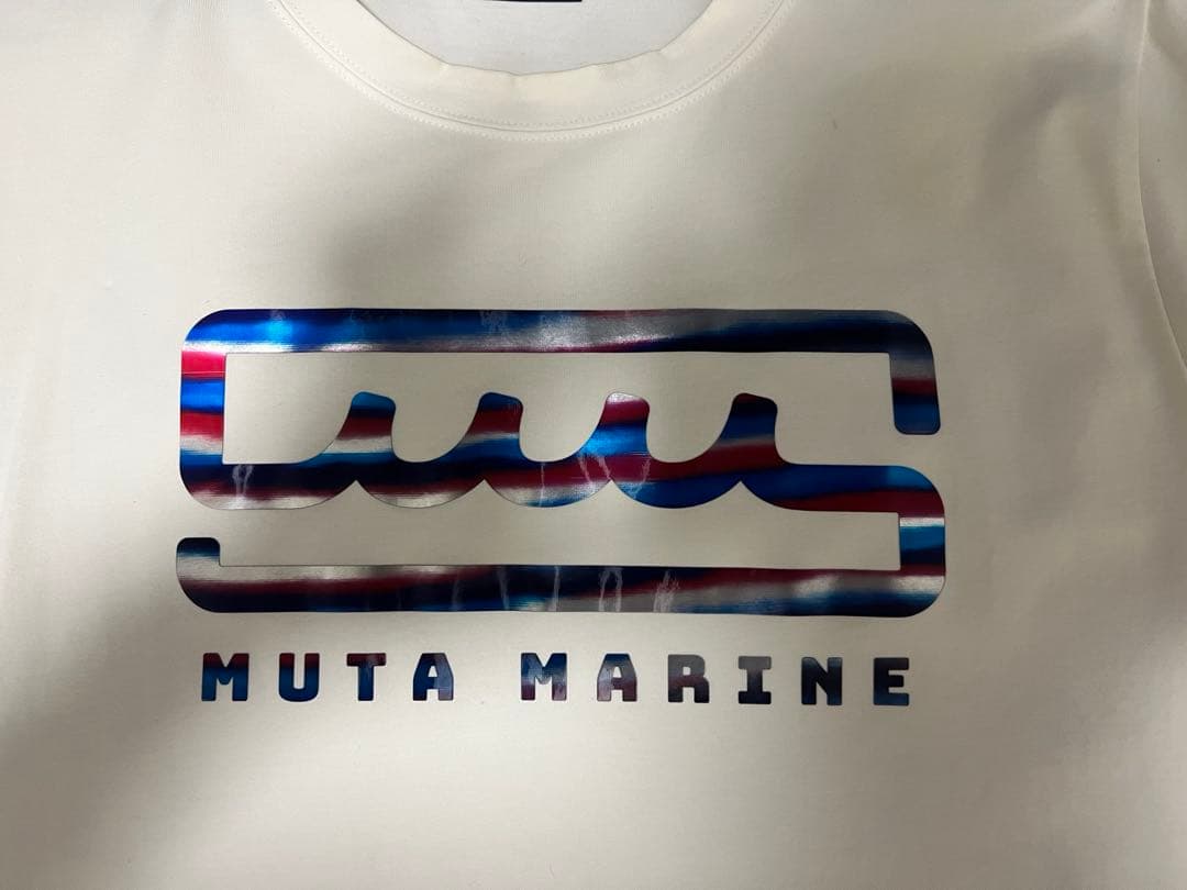 MUTA MARINE BOXロゴTシャツ ホワイト　サイズ7