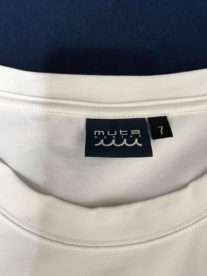 MUTA MARINE BOXロゴTシャツ ホワイト　サイズ7