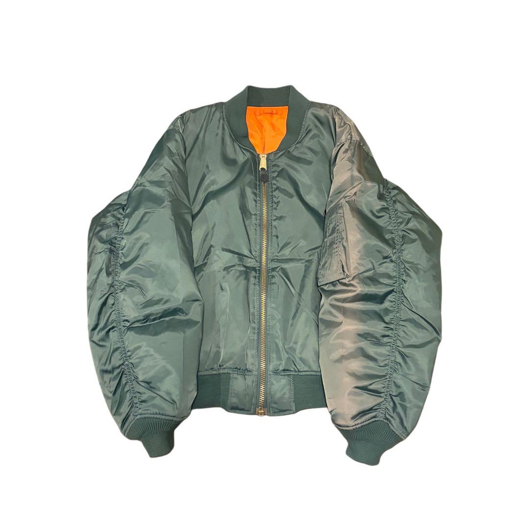 w*1様 Vintage TALONジップ MA-1 フライトジャケット カーキ