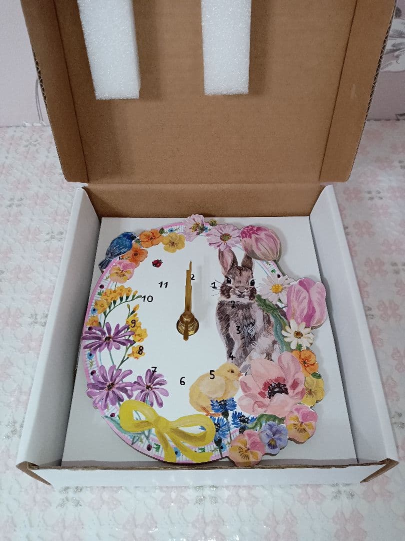 ❋新品❋ナタリー・レテのウサギと花の掛時計