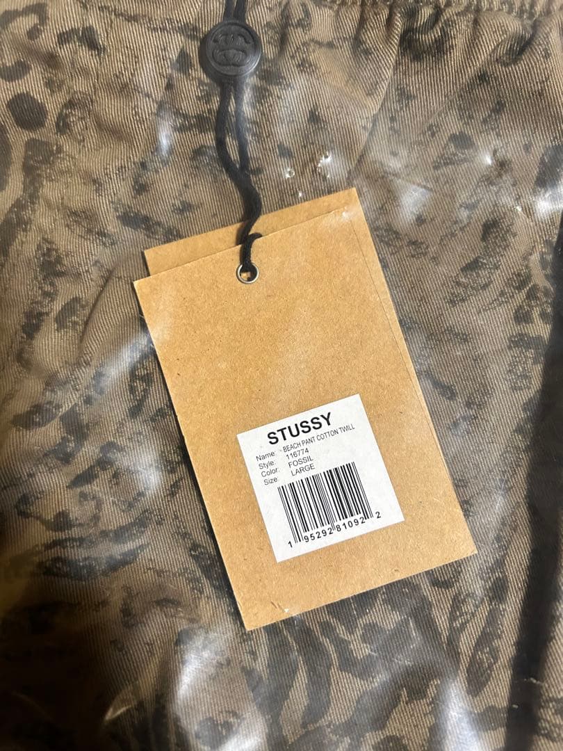 パンツ stussy BEACH PANT COTTON TWILL fossil L