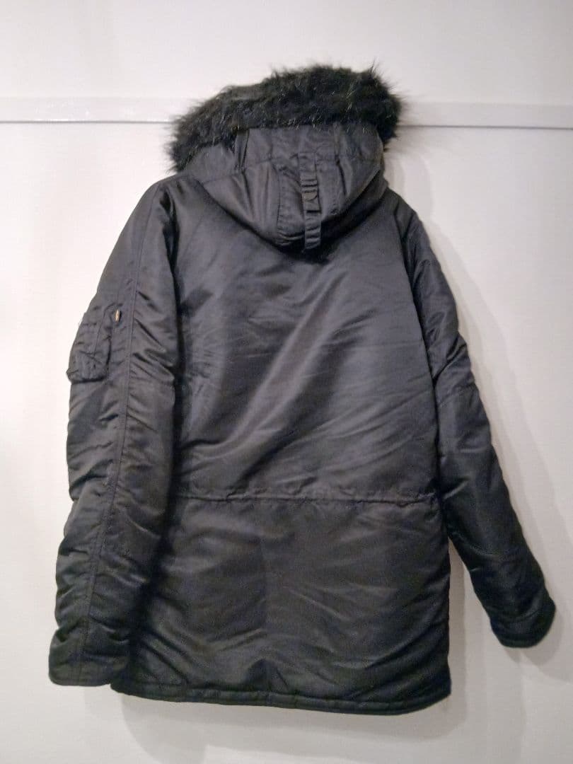 ALPHA INDUSTRIES N-3B ブラックファー　ミリタリージャケット