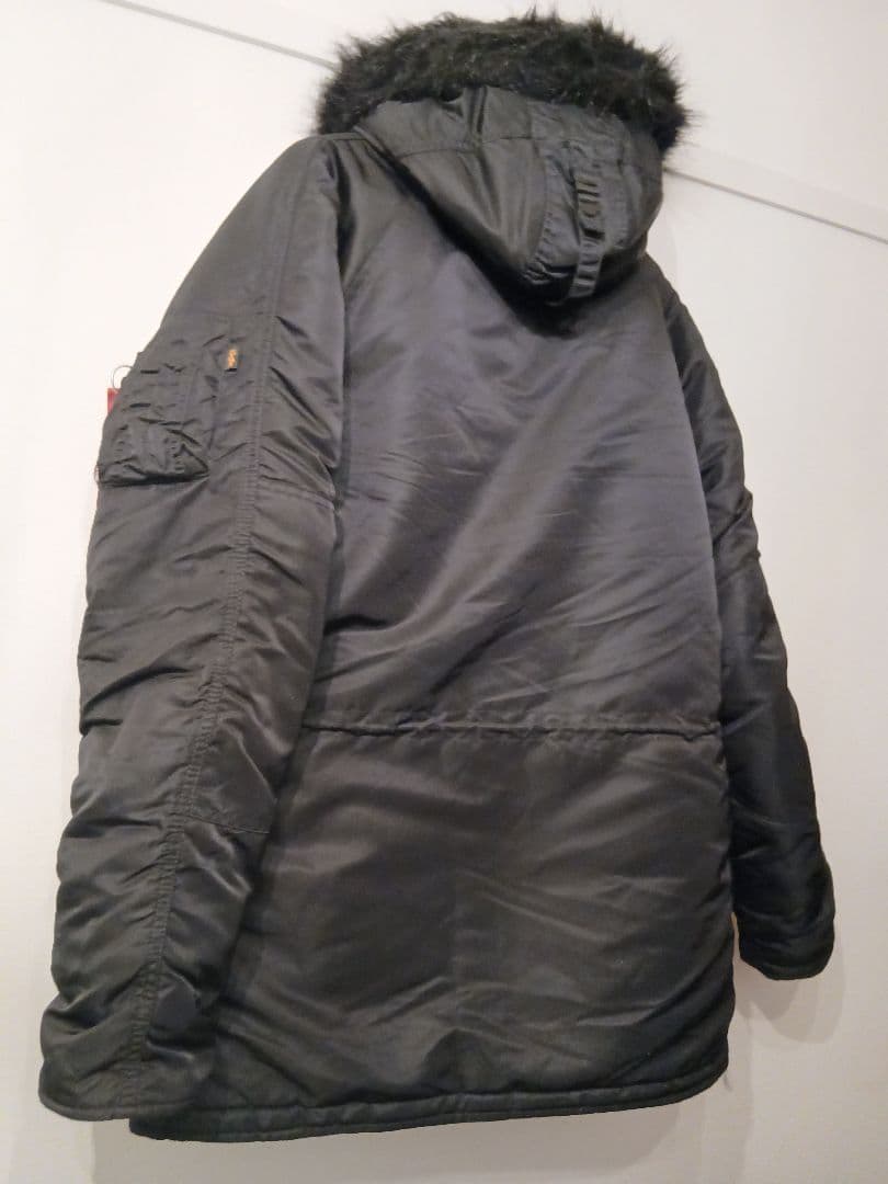 ALPHA INDUSTRIES N-3B ブラックファー　ミリタリージャケット
