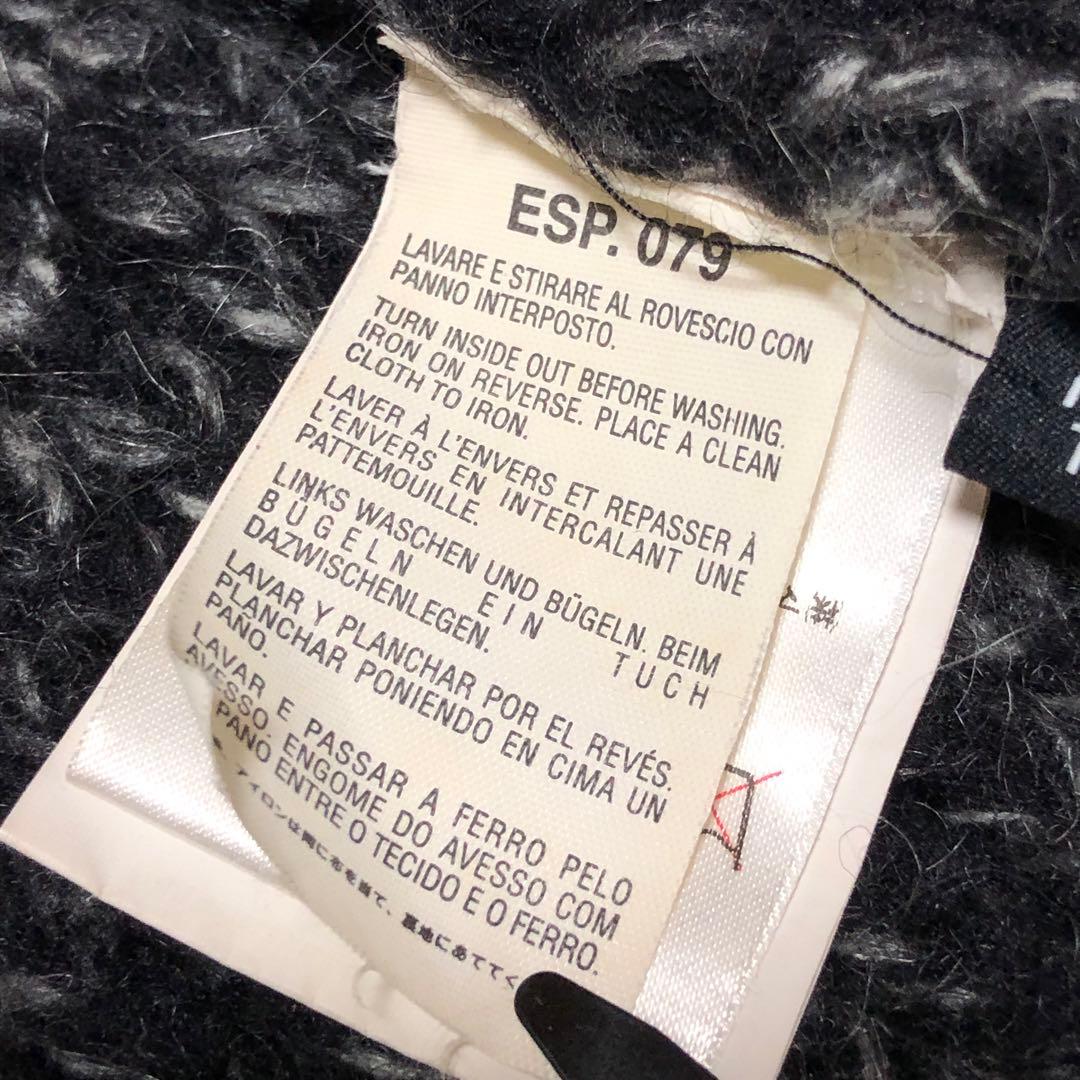 極美品　マックス&コー　ロングコート　ニットケーブル　モヘア　ダークグレー系