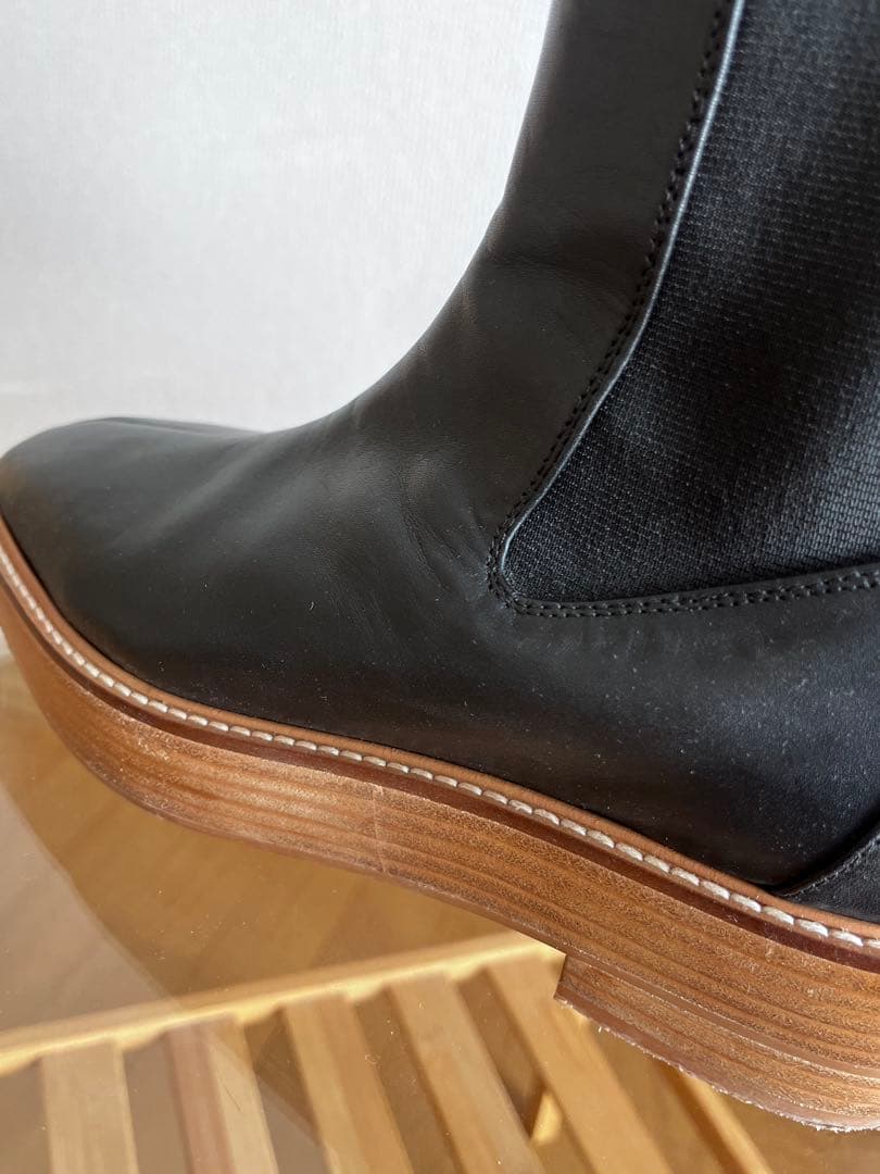 TODAYFUL トゥデイフル プラットフォームレザーブーツ 24.5cm 黒